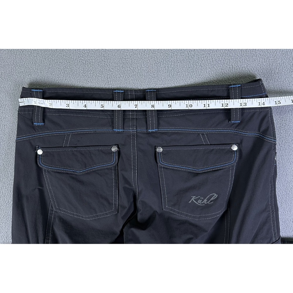 Kuhl Pants Womens 2 Black Kliffside Cargo Convertible Performance Hiking Nylon - Picture 5 of 9